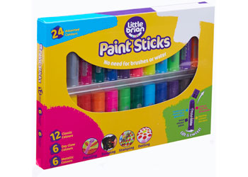 LITTLE BRIAN PAINT STICKS - ASSORTED 24 PK Supply