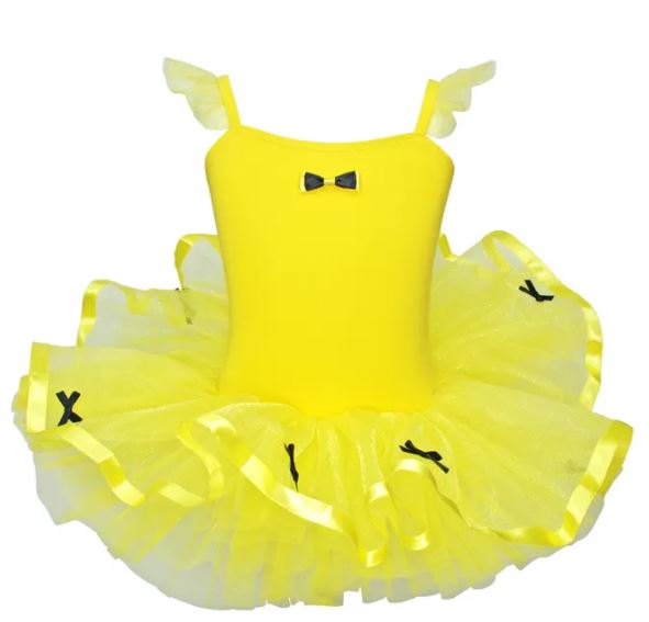 EMMYS BALLET BOWS TUTU SIZE 3 4 YELLOW Fashion