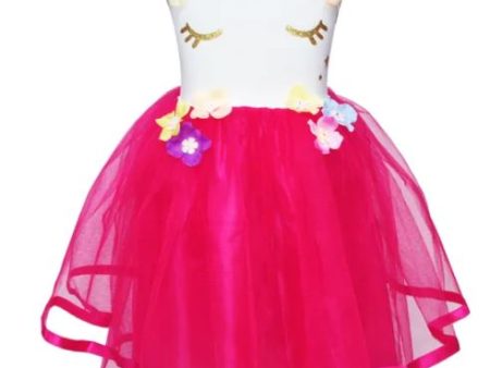 UNICORN DRESS SIZE 3 4 HOT PINK Online