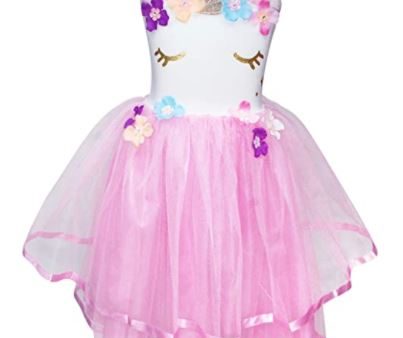 UNICORN DRESS SIZE 5 6 PALE PINK Discount