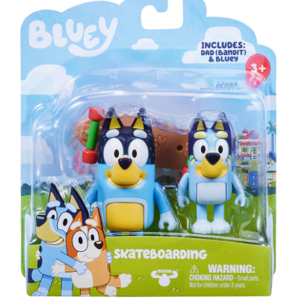 BLUEY FIGURE 2 PACK SKATEBOARDING Online now