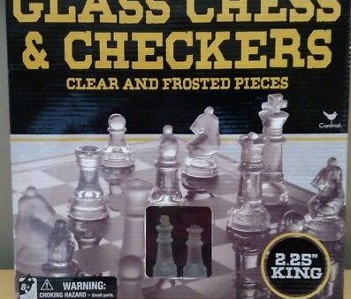 CARDINAL GLASS CHESS & CHECKERS For Sale