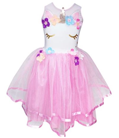 UNICORN DRESS SIZE 3 4 PALE PINK Cheap