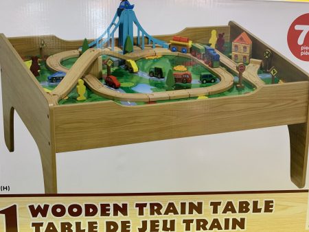 2 IN 1 WOODEN TRAIN TABLE Online Sale