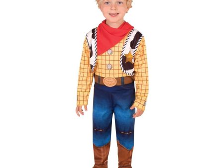 TOY STORY 4 WOODY DELUXE COSTUME SIZE TODDLER Hot on Sale