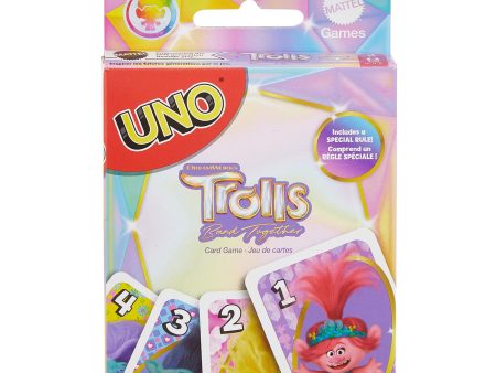 UNO Trolls Band Together Card Game For Kids, Adults & Family Night Inspired By the Movie Hot on Sale