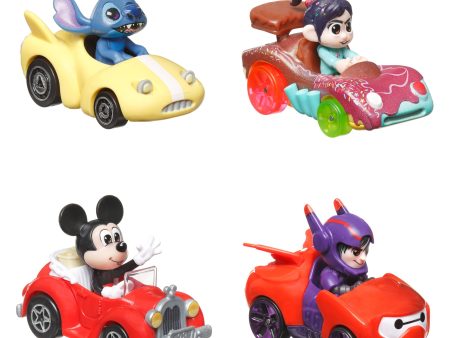 Hot Wheels RacerVerse Vehículo de Juguete Paquete de 4 de Personajes de Disney con Hero on Sale