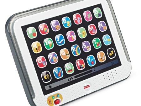 Fisher-Price Pretend Tablet Learning Toy With Lights And Music, Gray, Baby And Toddler Toy Online now