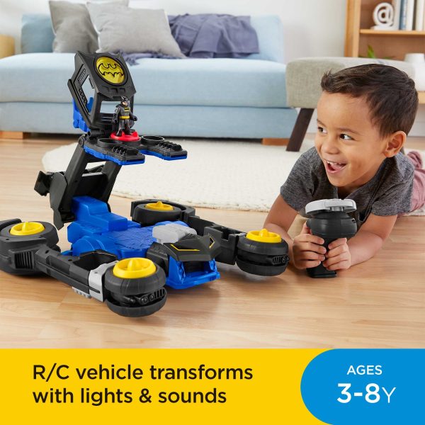 Imaginext DC Super Friends Batman Transforming Batmobile Remote Control Car With Lights & Sounds Sale