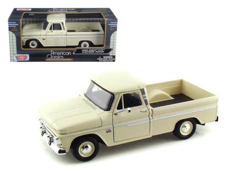 1966 Chevrolet C10 Fleetside Pickup Cream 1 24 Diecast Car Model by Online