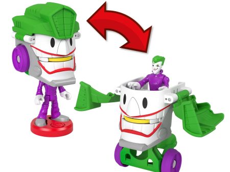 Imaginext DC Super Friends the Joker & Laff Mobile, Head Shifters, 4-Piece Figure & Vehicle Set For Kids For Sale