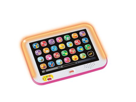 Fisher-Price Ríe y Aprende Juguete para Bebés Tablet de Aprendizaje Crece Conmigo Rosa Online now