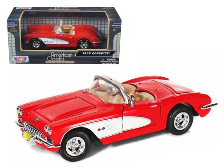 1959 Chevrolet Corvette Convertible Red 1 24 Diecast Model Car Sale