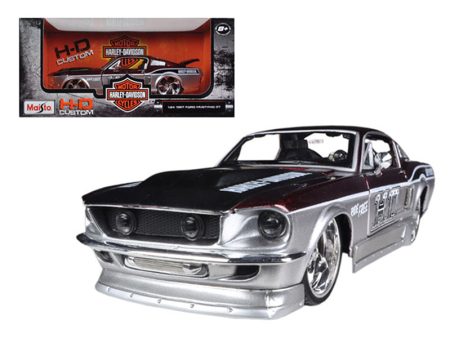 1967 Ford Mustang GT Red  Silver Harley Davidson 1 24 Diecast Model Discount