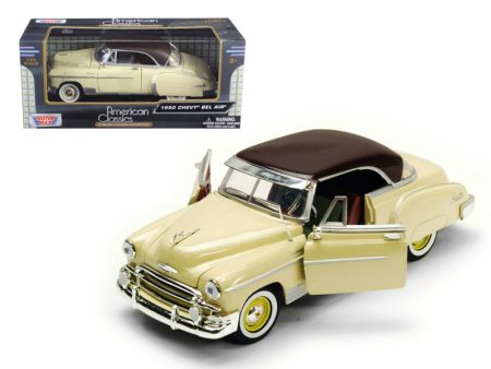 1950 Chevrolet Bel Air Cream 1 24 Diecast Model Car by Motormax Hot on Sale