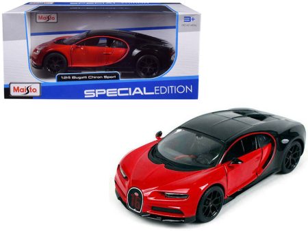 Bugatti Chiron Sport \16\  Red and Black \ Special Edition\  1 24 Sale