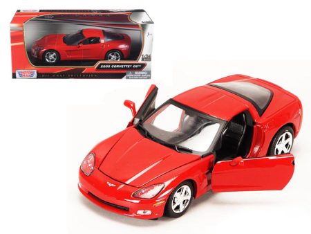 2005 Chevrolet Corvette C6 Coupe Red 1 24 Diecast Model Car by Cheap