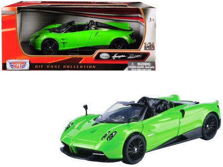 Pagani Huayra Roadster Green 1 24 Diecast Model Car by Motormax For Sale