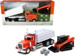 Peterbilt Dump Truck \Kubota\  Orange and White with Kubota SVL95-2s Sale