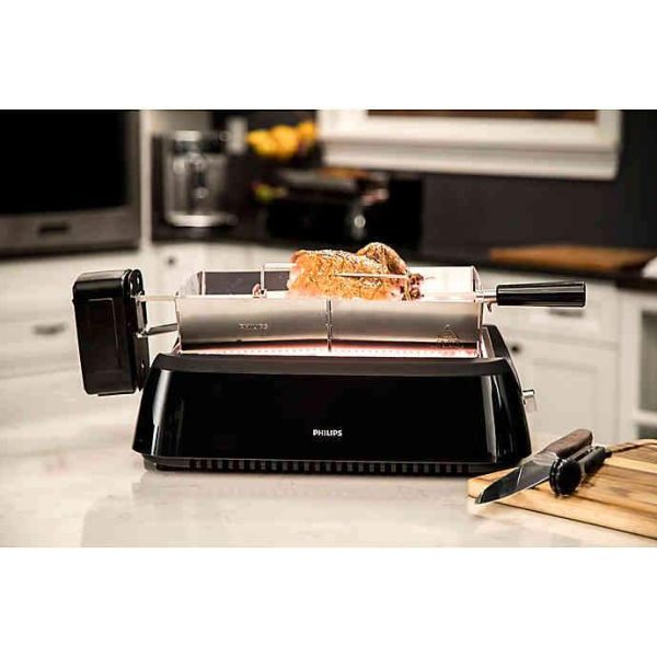 Philips Smokeless Rotisserie Grill Attachment in Black Fashion