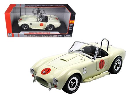 1965 Shelby Cobra 427 SC Cream #11 Limited Edition 1 18 Diecast Model Online now