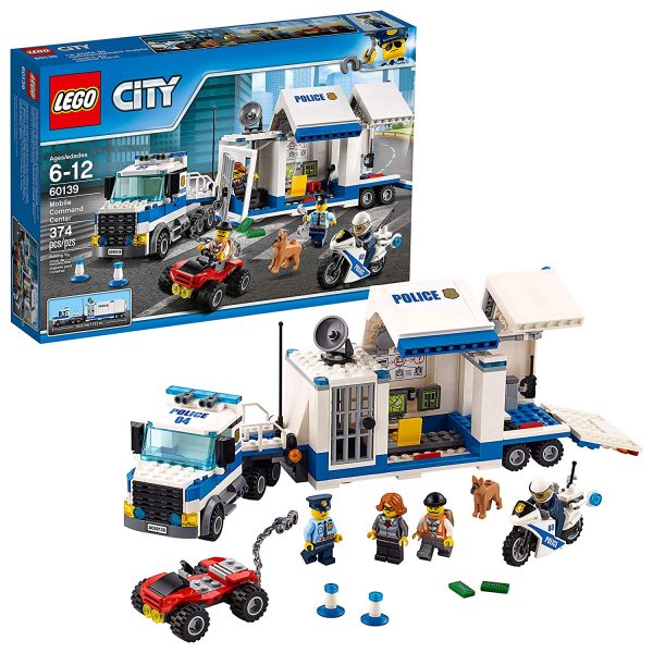 LEGO City Police Mobile Command Center Truck 60139 Building Toy, Action Cop Motorbike and ATV Play Set for Boys and Girls aged 6 to 12 (374 Pieces) Sale